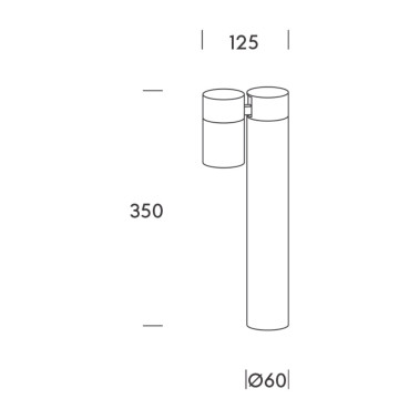 HOFF LIGHT ECUADOR Baliza Antracita GU10