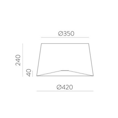 ACB STILO Pantalla Ø420 Pie-Sobremesa Blanco