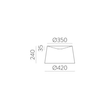 ACB STILO Pantalla Ø420 Colgante Blanco