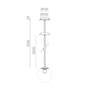 ACB PARMA Estructura Colgante Fijo Negro