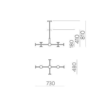 ACB DORIS Estructura Colgante Oro 8L