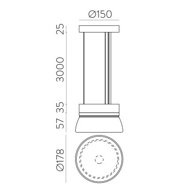 ACB TRAP LED Colgante Negro