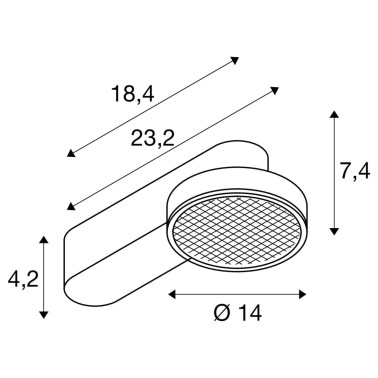 SLV GRIP! FLAT Plafón Negro 2700K/3000K UGR15