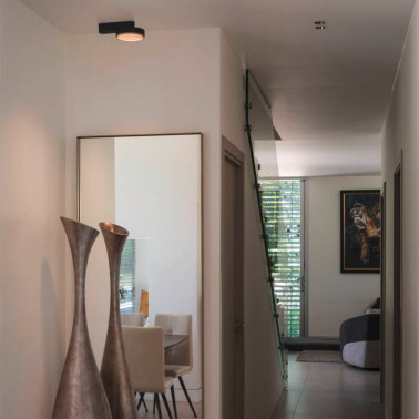 SLV GRIP! FLAT Plafón Blanco-Negro 2700K/3000K UGR15