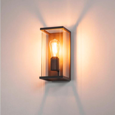 SLV QUADRULO Aplique Antracita-Cristal E27