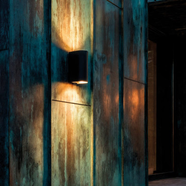 ACB GLOWI Aplique Negro Texturado IP65 2700-3000K