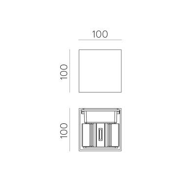 ACB KENDO 100 Aplique Corten IP65 2700-3000K