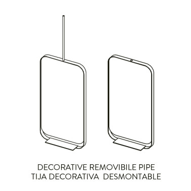 ACB SHELF Espejo Decorativo Negro Mate Liso