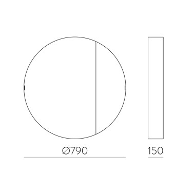 ACB CANET Espejo Negro Mate con Almacenaje