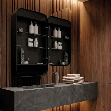 ACB VERONA Espejo Armario Negro Mate