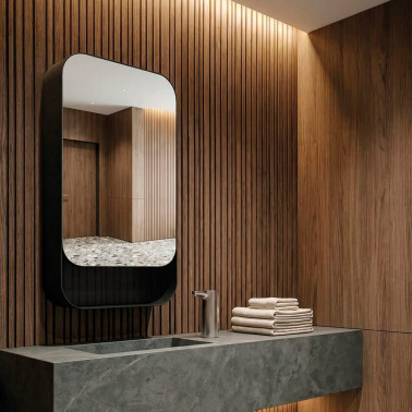 ACB VERONA Espejo Armario Negro Mate