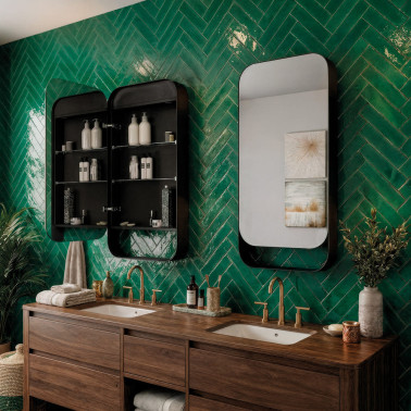 ACB VERONA Espejo Armario Negro Mate