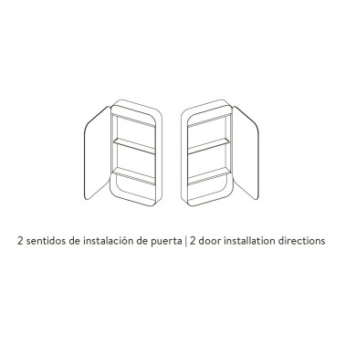 ACB VERONA Espejo Armario Negro Mate