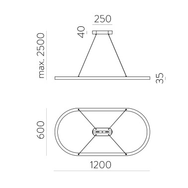 ACB GRACE 1200 Colgante Blanco CCT