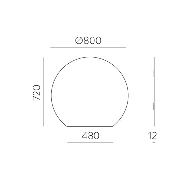 ACB SUNSET 720xØ800 Espejo sin Marco