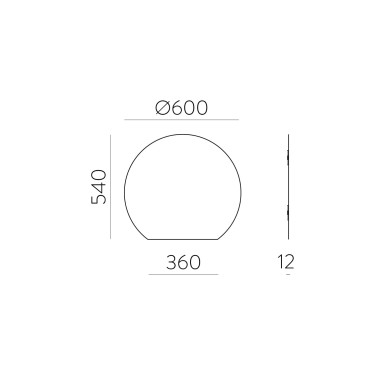 ACB SUNSET 540xØ600 Espejo LED 3000K sin Marco