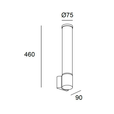 LEDSC4 ERA WALL Aplique Gris Oscuro IP65 2700K