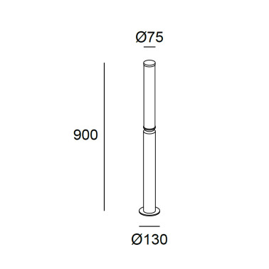 LEDSC4 ERA 900 Baliza Gris Oscuro IP65 2700K