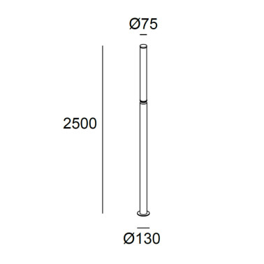 LEDSC4 ERA 2500 Farola Gris Oscuro IP65 2700K