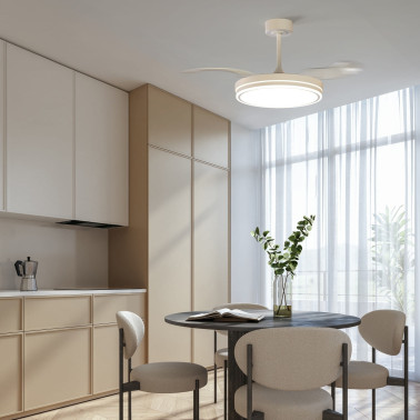 MANTRA LUNA Ø42 Ventilador Plafón Blanco