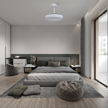 MANTRA LUNA Ø49 Ventilador Plafón Blanco