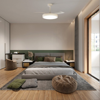 MANTRA LUNA Ø49 Ventilador Plafón Blanco