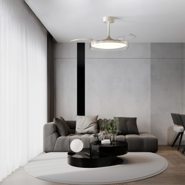 MANTRA GLASS FAN Ø53 Ventilador Plafón Blanco