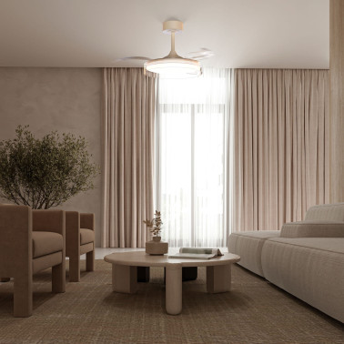 MANTRA GLASS FAN Ø44 Ventilador Plafón Blanco