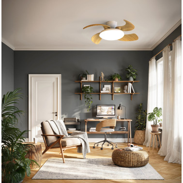 MANTRA ALOHA II Ventilador Plafón Blanco-Madera