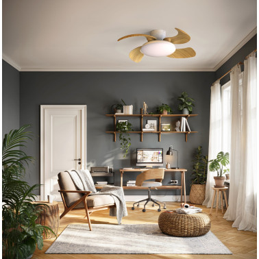 MANTRA ALOHA II Ventilador Plafón Blanco-Madera