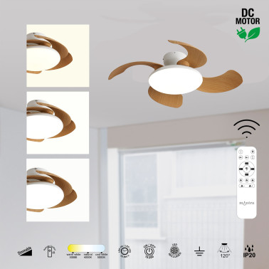 MANTRA ALOHA II Ventilador Plafón Blanco-Madera