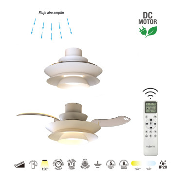 MANTRA ACONCAGUA Ventilador Plafón Blanco