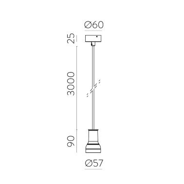 ACB DUO Estructura Colgante GU10 Negro