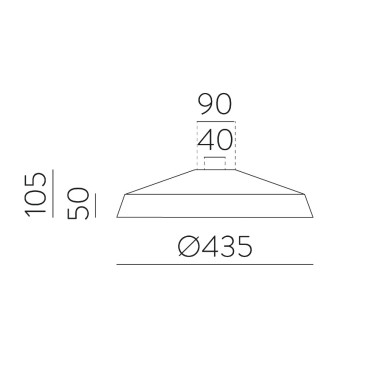 ACB EVELYN Pantalla Ø435 Blanco