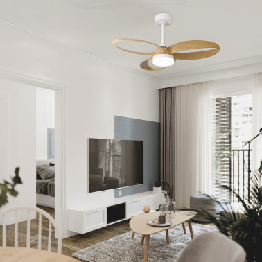 MANTRA INFINITY FAN Ø92 Ventilador Blanco-Madera