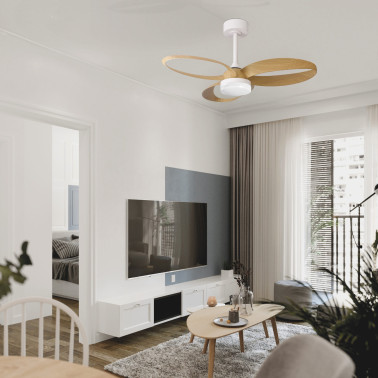 MANTRA INFINITY FAN Ø92 Ventilador Blanco-Madera