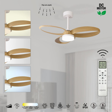 MANTRA INFINITY FAN Ø92 Ventilador Blanco-Madera