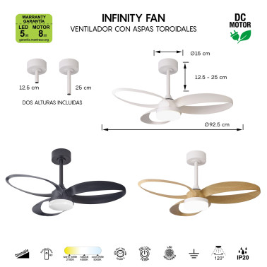 MANTRA INFINITY FAN Ø92 Ventilador Blanco