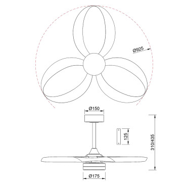 MANTRA INFINITY FAN Ø92 Ventilador Blanco