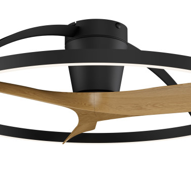 MANTRA NEPAL II Ø100 Ventilador Plafón Negro-Madera