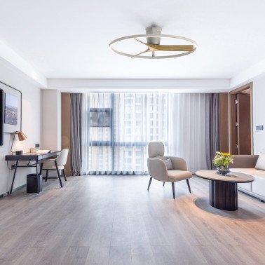 MANTRA NEPAL II Ø100 Ventilador Plafón Blanco-Madera