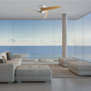 MANTRA GROENLAND Ø102 Ventilador Blanco-Madera