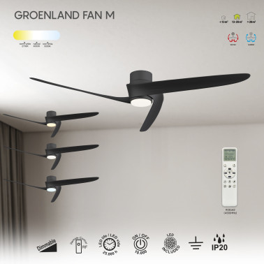 MANTRA GROENLAND Ø122 Ventilador Negro