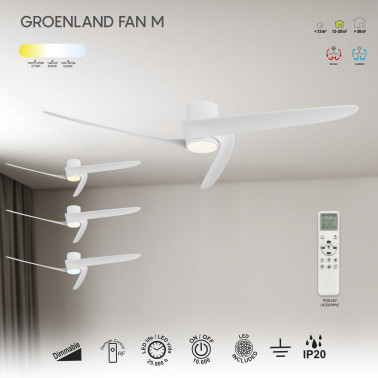 MANTRA GROENLAND Ø122 Ventilador Blanco