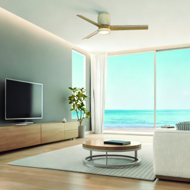 MANTRA CERÁMICA Ventilador Blanco-Madera