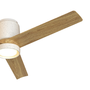 MANTRA CERÁMICA Ventilador Blanco-Madera