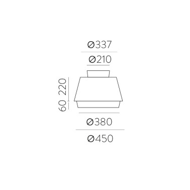 ACB ASPEN Pantalla Ø450 Blanco-Arena