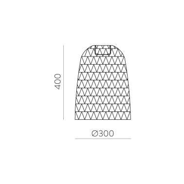 ACB Evens Pantalla Ø300 Rafia Natural