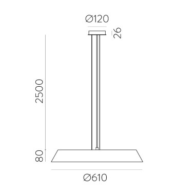 ACB CORA LED Ø610 Colgante Roble