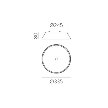 ACB CORA LED Ø335 Plafón Nogal